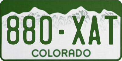 CO license plate 880XAT