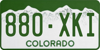 CO license plate 880XKI