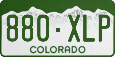 CO license plate 880XLP