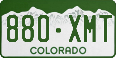 CO license plate 880XMT