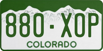 CO license plate 880XOP