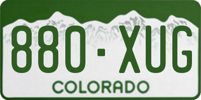 CO license plate 880XUG
