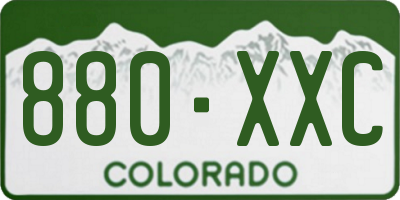 CO license plate 880XXC