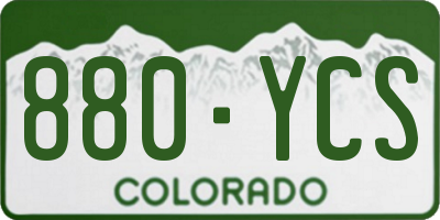 CO license plate 880YCS