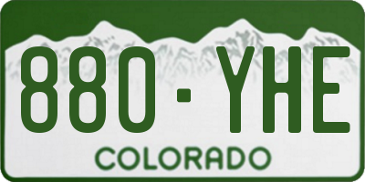 CO license plate 880YHE