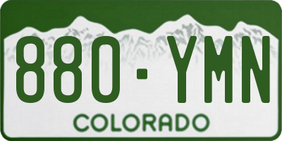 CO license plate 880YMN