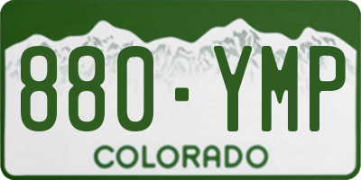 CO license plate 880YMP