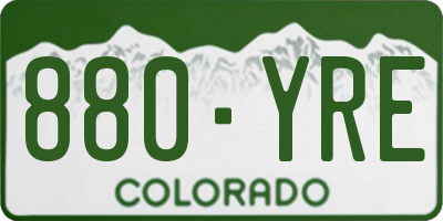 CO license plate 880YRE