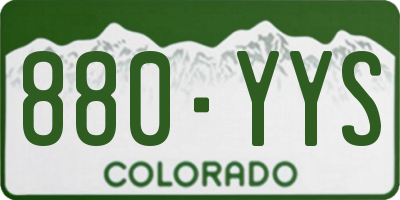 CO license plate 880YYS