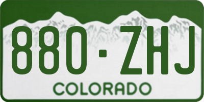 CO license plate 880ZHJ