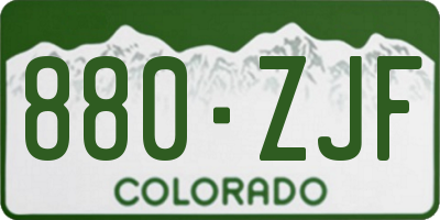 CO license plate 880ZJF