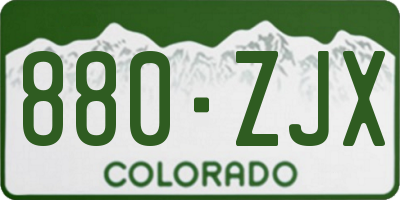 CO license plate 880ZJX
