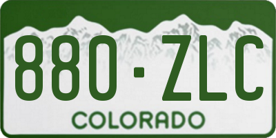 CO license plate 880ZLC