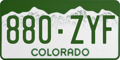 CO license plate 880ZYF