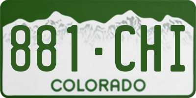 CO license plate 881CHI