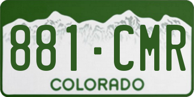 CO license plate 881CMR