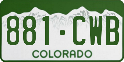 CO license plate 881CWB