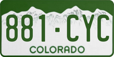 CO license plate 881CYC