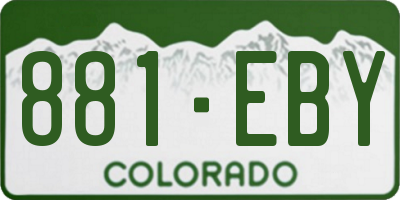 CO license plate 881EBY