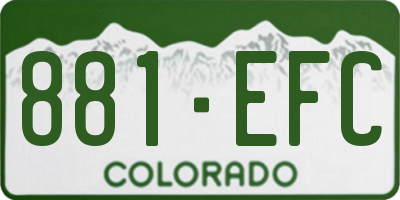 CO license plate 881EFC