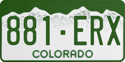 CO license plate 881ERX