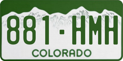 CO license plate 881HMH