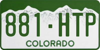 CO license plate 881HTP