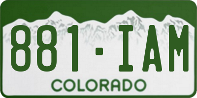 CO license plate 881IAM