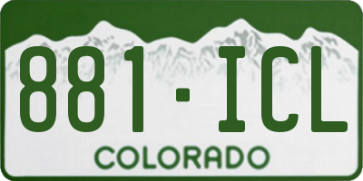 CO license plate 881ICL