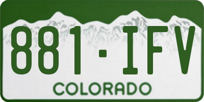 CO license plate 881IFV