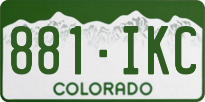 CO license plate 881IKC