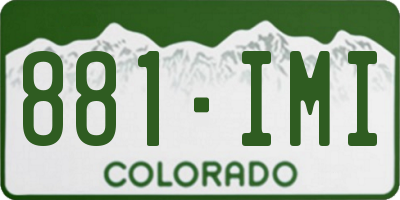 CO license plate 881IMI