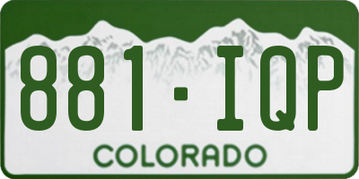 CO license plate 881IQP