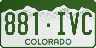 CO license plate 881IVC
