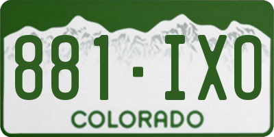 CO license plate 881IXO