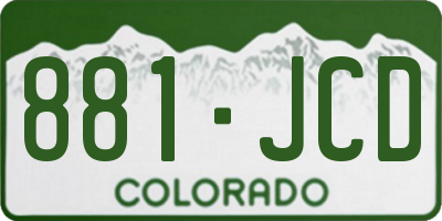 CO license plate 881JCD