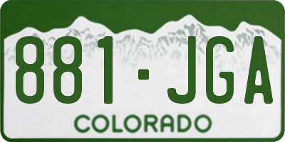 CO license plate 881JGA