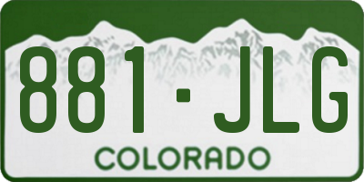 CO license plate 881JLG