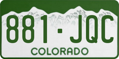 CO license plate 881JQC