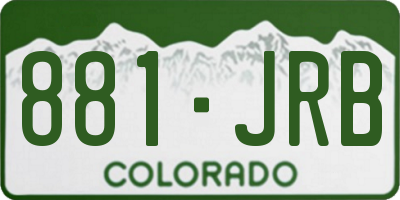 CO license plate 881JRB