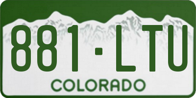 CO license plate 881LTU