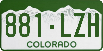 CO license plate 881LZH