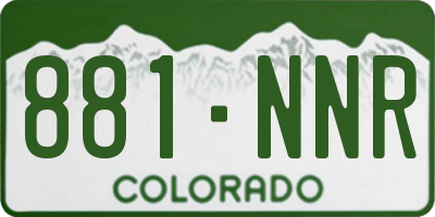 CO license plate 881NNR