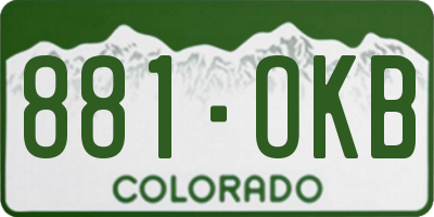 CO license plate 881OKB