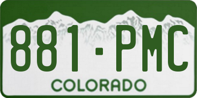 CO license plate 881PMC
