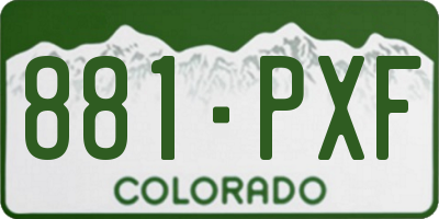 CO license plate 881PXF