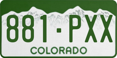 CO license plate 881PXX