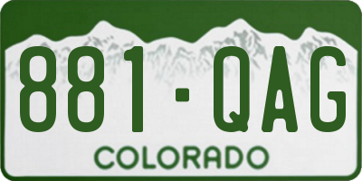 CO license plate 881QAG