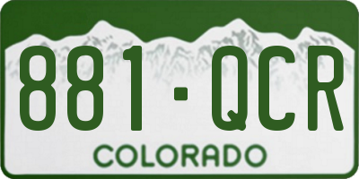 CO license plate 881QCR