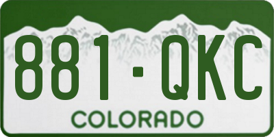CO license plate 881QKC